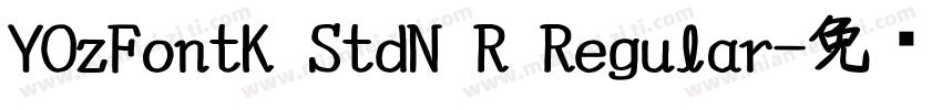 YOzFontK StdN R Regular字体转换